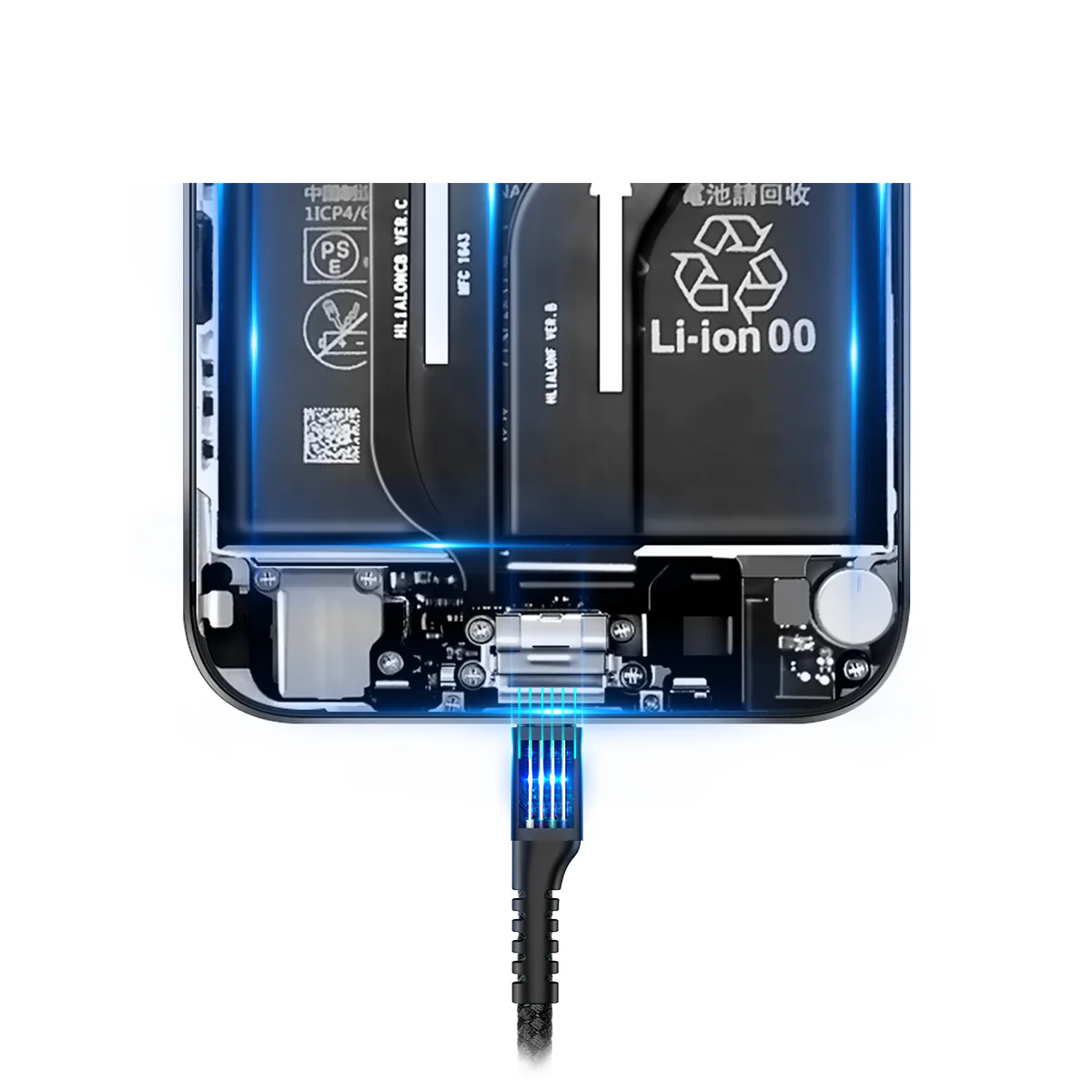 Baseus Fish Eye USB-C Spring Cable 2A 3.3 ft - Image 6